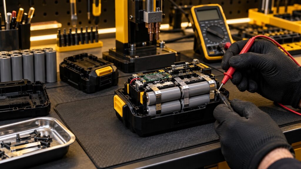 Regeneracja baterii do elektronarzędzi i pomiar ogniw Li-Ion